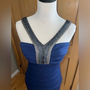 Xoxo Blue Sparkling Dress Size M.